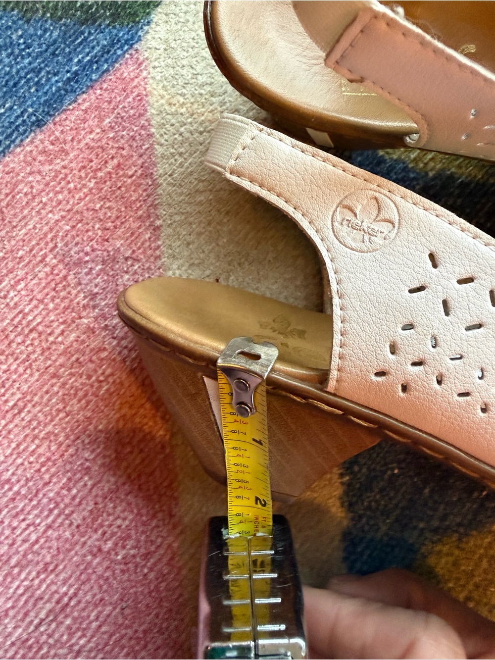 Rieker White Kitten-Heel Slingback Mules - Picture 8 of 8